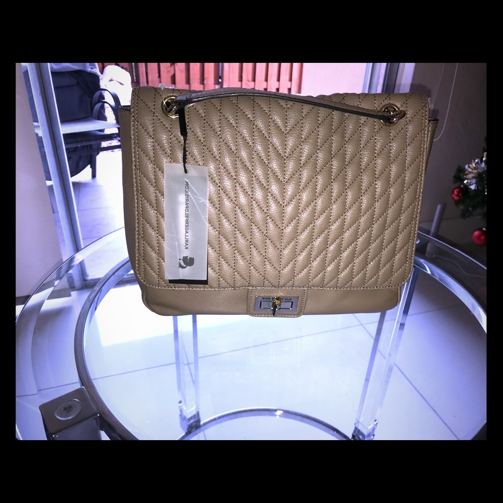 Karl Lagerfeld taupe bag